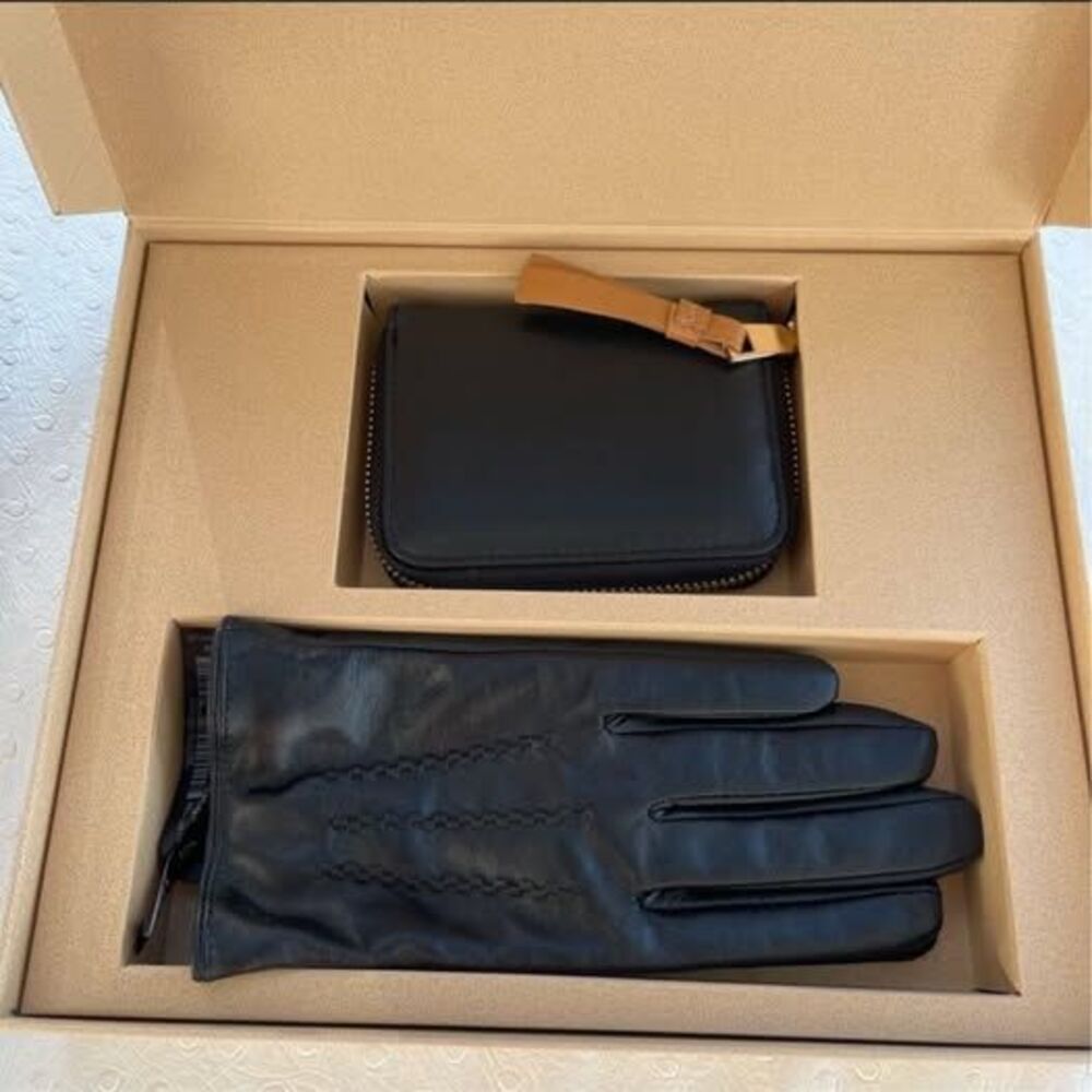 ZARA LEATHER GLOVES AND WALLET SET SPECIAL EDITION